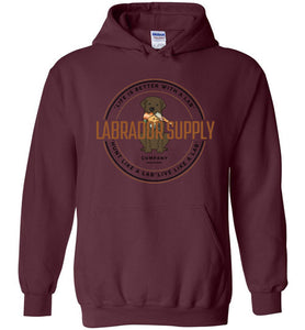 Chocolate Lab Sweatshirt From Labrador Supply Co. - Hunt Like A Lab - Labrador Retriever Hoodie