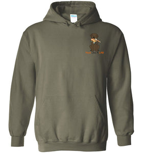 Labrador Retriever Hoodie Hunt Like A Lab - Chocolate Lab Sweatshirt