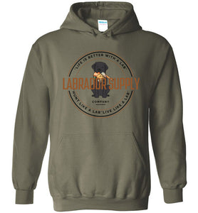 Black Lab Sweatshirt From Labrador Supply Co. - Hunt Like A Lab - Labrador Retriever Hoodie