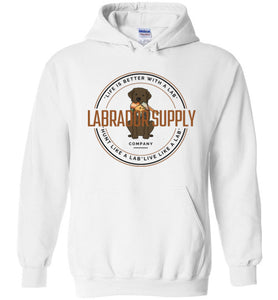 Chocolate Lab Sweatshirt From Labrador Supply Co. - Hunt Like A Lab - Labrador Retriever Hoodie