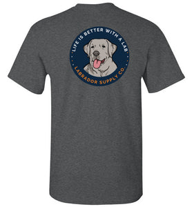 Silver Labrador T-shirt - Kids and Adults - Lab Tee From Labrador Supply Co.