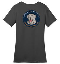 Women's Silver Labrador T-shirt - Lab Tee From Labrador Supply Co.