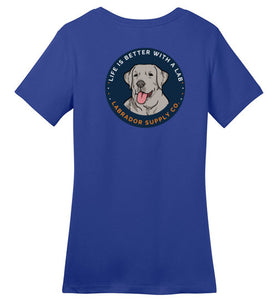 Women's Silver Labrador T-shirt - Lab Tee From Labrador Supply Co.