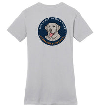 Women's Silver Labrador T-shirt - Lab Tee From Labrador Supply Co.