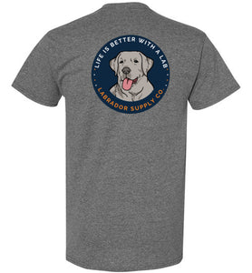 Silver Labrador T-shirt - Kids and Adults - Lab Tee From Labrador Supply Co.