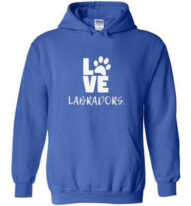 "LOVE Labradors" Labrador Hoodie From Lab HQ