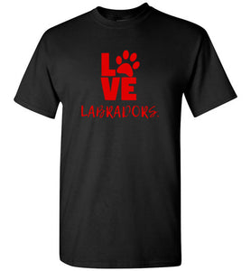 Labrador T-shirt - Love Labradors T-shirt From Lab HQ