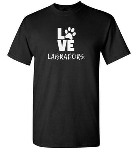 Labrador T-shirt "LOVE Labradors" T-shirt by Lab HQ