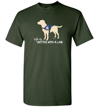 Yellow Lab T-shirt - Service Dog - Life Is Better With A Lab T-shirt From Lab HQ
