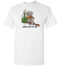 Silver Lab T-shirt - Hunt Like A Lab T-shirt From Lab HQ