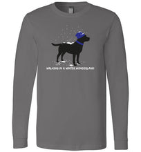 Black Labrador T-shirt - Walking In A Winter Wonderland Lab Tee From Lab HQ