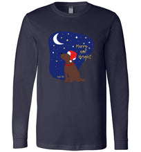 Chocolate Labrador T-shirt - Merry And Bright Christmas Lab Tee From Lab HQ