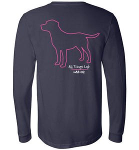 Labrador Shirt - Labs Unleashed Pink Silhouette Labrador T-shirt From Lab HQ