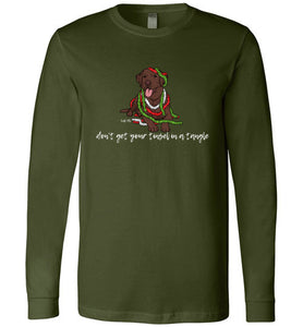 Chocolate Labrador T-shirt - Don't Get Your Tinsel In A Tangle Lab Tee From Lab HQ