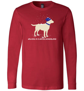 Yellow Labrador T-shirt - Walking In A Winter Wonderland Lab Tee From Lab HQ