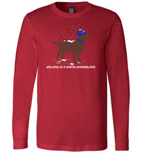 Chocolate Labrador T-shirt - Walking In A Winter Wonderland Lab Tee From Lab HQ