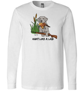Silver Lab T-shirt - Hunt Like A Lab T-shirt From Lab HQ