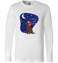 Chocolate Labrador T-shirt - Merry And Bright Christmas Lab Tee From Lab HQ
