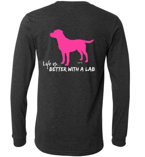 Labrador T-shirt- Pink - Life Is Better With A Lab T-shirt From Lab HQ