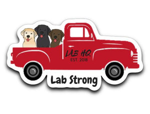 Labrador Retriever Decals - Lab Strong From Lab HQ