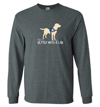 New YELLOW LAB T-SHIRT - SERVICE DOG T-SHIRT - LIFE IS BETTER WITH A LAB T-SHIRT FROM LAB HQ