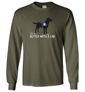 New Black Lab T-shirt - Service Dog - Life Is Better With A Lab T-shirt From Lab HQ