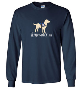 New YELLOW LAB T-SHIRT - SERVICE DOG T-SHIRT - LIFE IS BETTER WITH A LAB T-SHIRT FROM LAB HQ