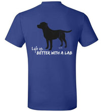 LABRADOR T-SHIRT- BLACK - LIFE IS BETTER WITH A LAB T-SHIRT FROM LAB HQ