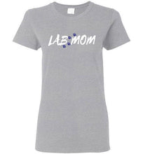 Lab T-shirt - Lab MOM With Paw Prints Tee From Lab HQ