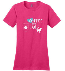Coffee And Labs - Labrador Retriever T-shirt From Lab HQ