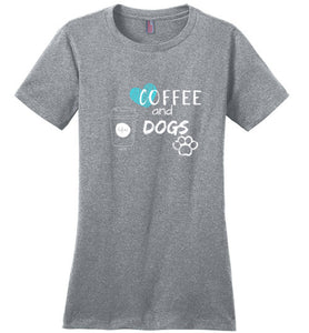 Dog Lover T-shirt "Coffee And Dogs" From Lab and Friends At Lab HQ