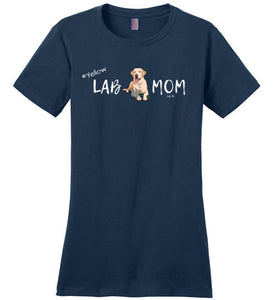 Yellow Lab T-shirt - Yellow "Lab MOM" T-shirt From Lab HQ