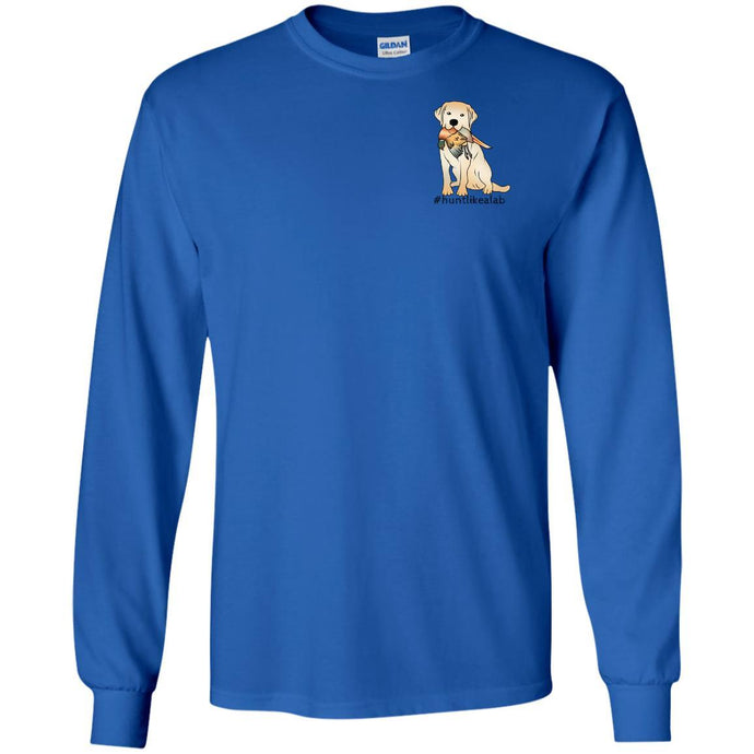 #Hunt Like A Lab - Yellow Lab - Long Sleeve T-Shirt