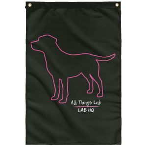 dog silhouette pink SUBWF Sublimated Wall Flag