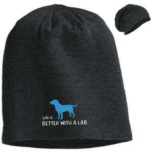 Labrador Retriever Hats - Life Is Better With A Lab Winter Slouch Beanie From Lab HQ