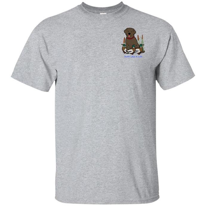 Chocolate Labrador Retriever T-Shirts For Duck Hunters At Live-Like-A-Lab.com