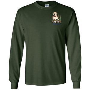Yellow Labrador Retriever T-Shirts -Live-Like-A-Lab.com - Duck Hunters - Long Sleeve Green
