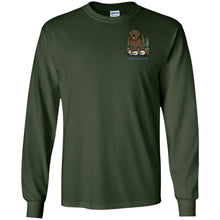 Chocolate Labrador Retriever T-Shirts For Duck Hunters At Live-Like-A-Lab.com - Long Sleeve - Green
