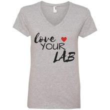 Labrador Retriever T-shirt - Love Your Lab - Women's V-Neck T From Lab HQ