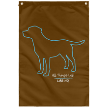 dog silhouette teal SUBWF Sublimated Wall Flag