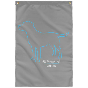 dog silhouette teal SUBWF Sublimated Wall Flag