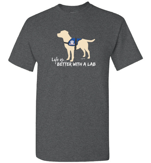 Yellow Lab T-shirt - Service Dog - Life Is Better With A Lab T-shirt From Lab HQ today!