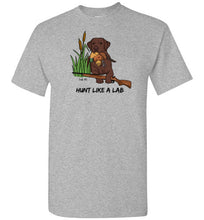 Chocolate Lab T-shirt - Hunt Like A Lab T-shirt From Lab HQ